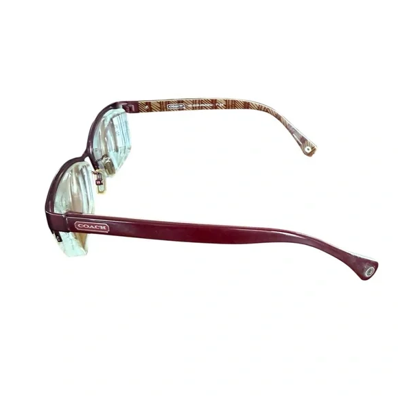 Coach Burgundy Women's Glasses W/Coach Case - Picture 5 of 9